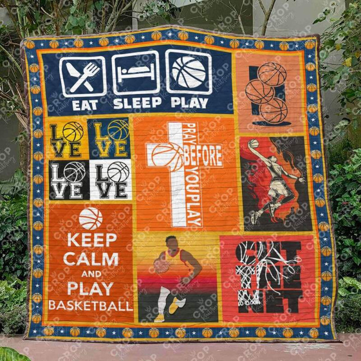 Basketball Out The Net 3D Quilt Blanket Size Single, Twin, Full, Queen, King, Super King  