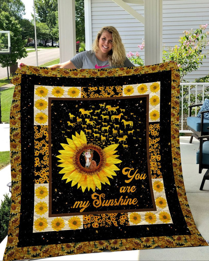 You Are My Sunshine Style Four 3D Quilt Blanket Size Single, Twin, Full, Queen, King, Super King  