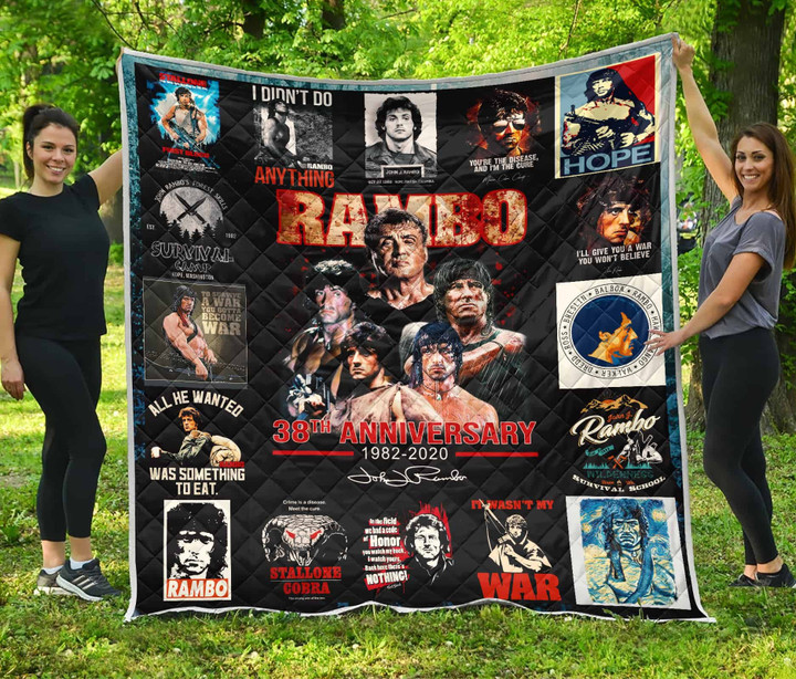 Rambo 3D Customized Quilt Blanket Size Single, Twin, Full, Queen, King, Super King  