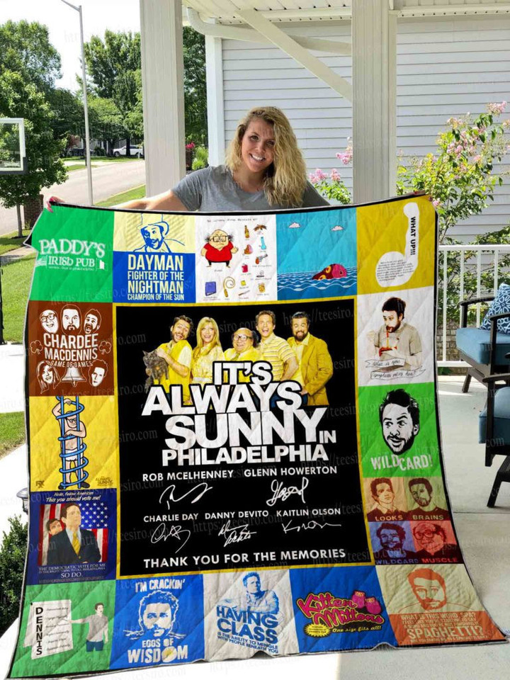 ItS Always Sunny In 3D Quilt Blanket Size Single, Twin, Full, Queen, King, Super King  