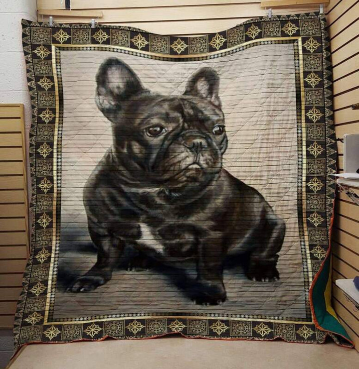 French Bulldog 3D Customized Quilt Blanket Size Single, Twin, Full, Queen, King, Super King  