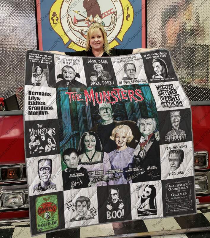 The Munsters For Fans Version 3D Quilt Blanket Size Single, Twin, Full, Queen, King, Super King  