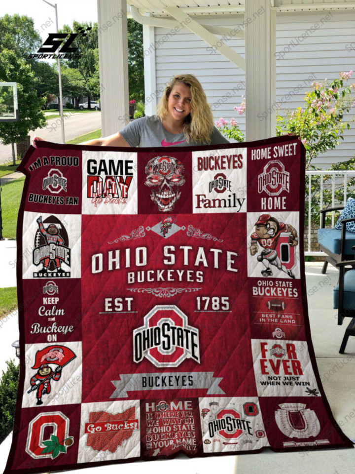 Ncaa Ohio State Buckeyes 3D Customized Personalized 3D Customized Quilt Blanket Size Single, Twin, Full, Queen, King, Super King