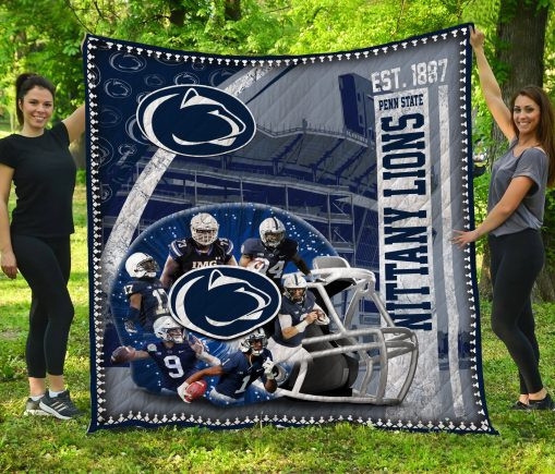 Ncaa Penn State Nittany Lions 3D Customized Personalized 3D Customized Quilt Blanket Size Single, Twin, Full, Queen, King, Super King  , NCAA Quilt Blanket 