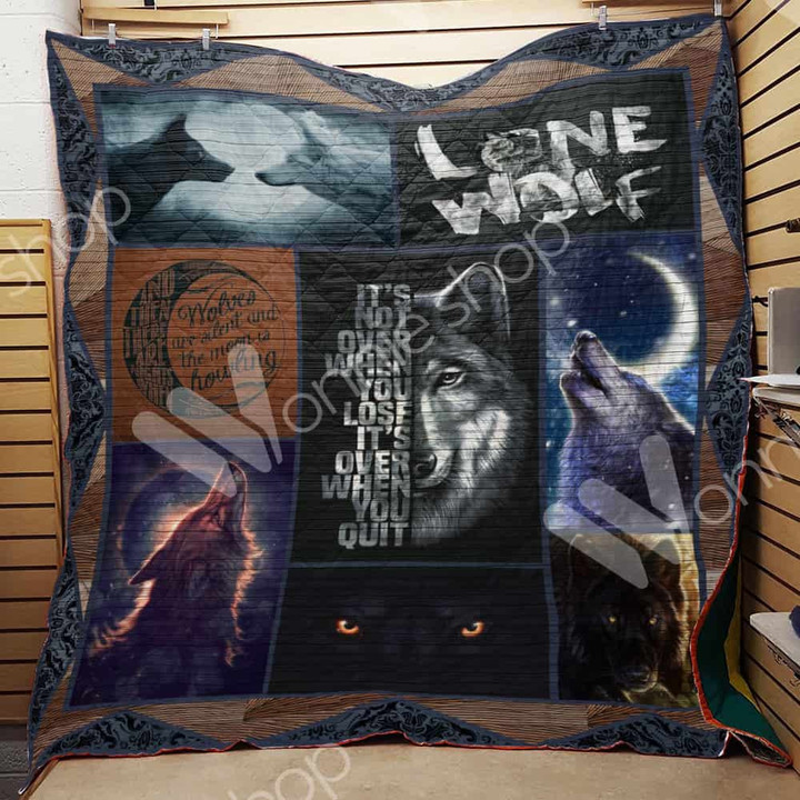 Wolf 3D Customized Quilt Blanket Size Single, Twin, Full, Queen, King, Super King  