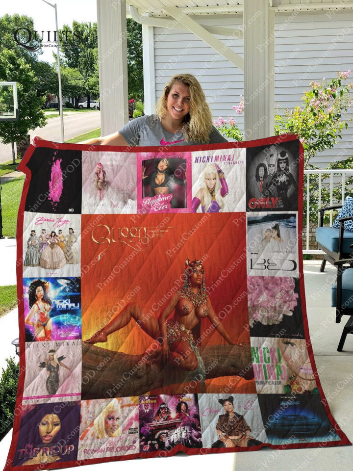 Nicki Minaj Albums For Fans Version 3D Quilt Blanket Size Single, Twin, Full, Queen, King, Super King  