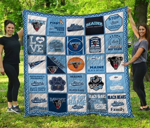 Ncaa Maine Black Bears 3D Customized Personalized 3D Customized Quilt Blanket Size Single, Twin, Full, Queen, King, Super King  