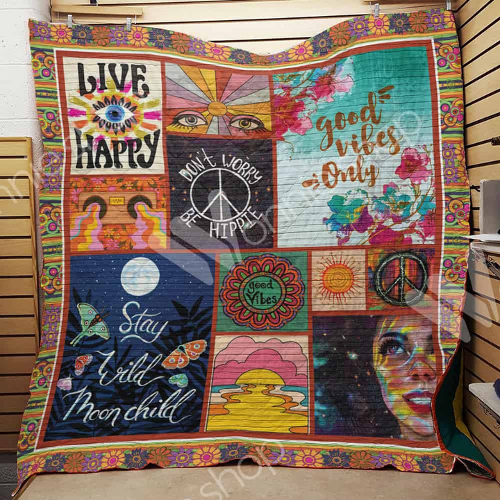 Hippie 3D Customized Quilt Blanket Size Single, Twin, Full, Queen, King, Super King  