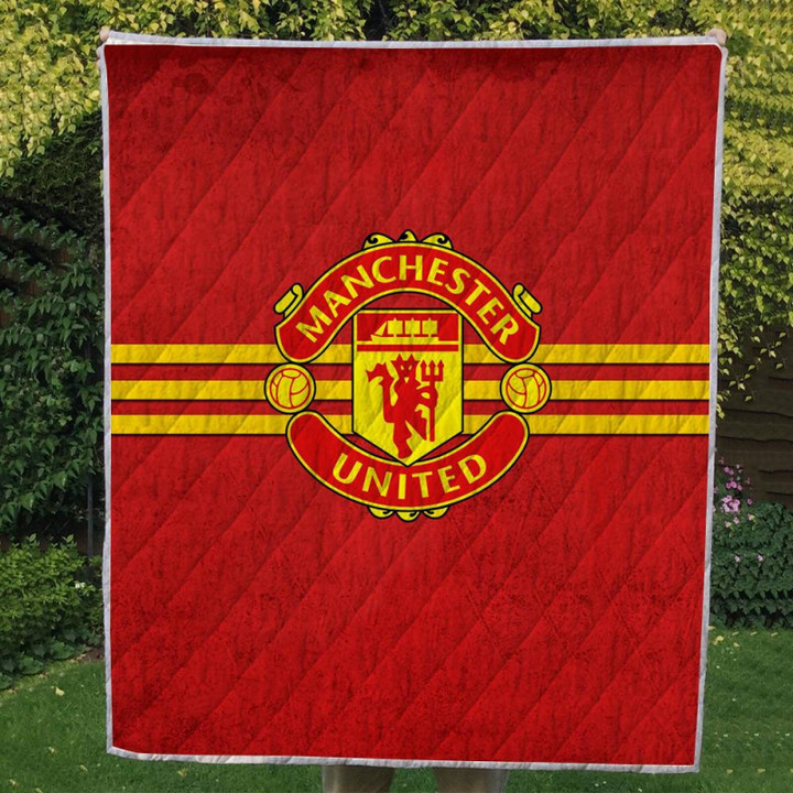 Manchester United3 Style 3D Customized Quilt Blanket Size Single, Twin, Full, Queen, King, Super King  