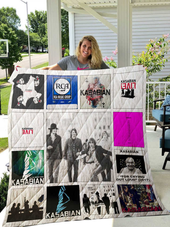 Kasabian Albums 3D Customized Quilt Blanket Size Single, Twin, Full, Queen, King, Super King  
