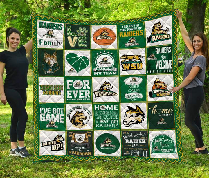 Wright State Raiders 3D Customized Quilt Blanket Size Single, Twin, Full, Queen, King, Super King  
