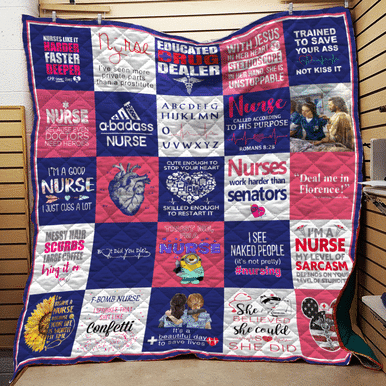 Nurse My Level Of  Sarcasm Custom Quilt Qf8002 Quilt Blanket Size Single, Twin, Full, Queen, King, Super King  