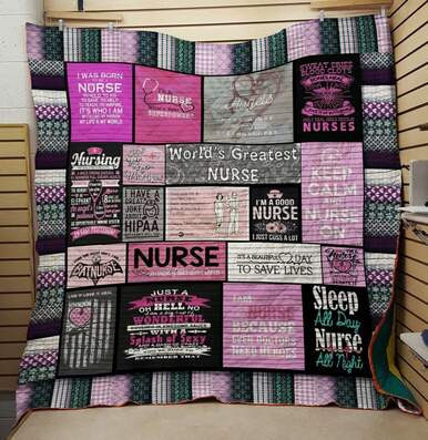 Nurse Sleep All Day Nurse All Night Keep Calm And Nurse On Custom Quilt Qf7779 Quilt Blanket Size Single, Twin, Full, Queen, King, Super King  