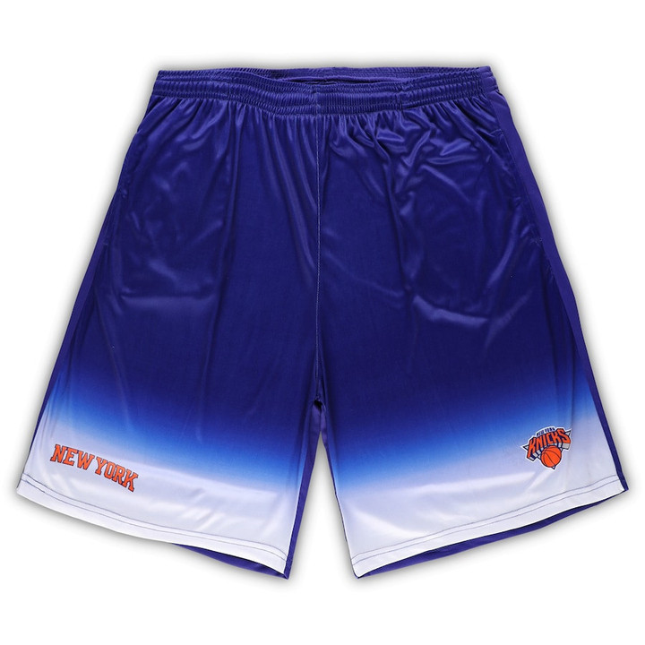 New York Knicks s Branded Big & Tall Fadeaway Shorts - Blue