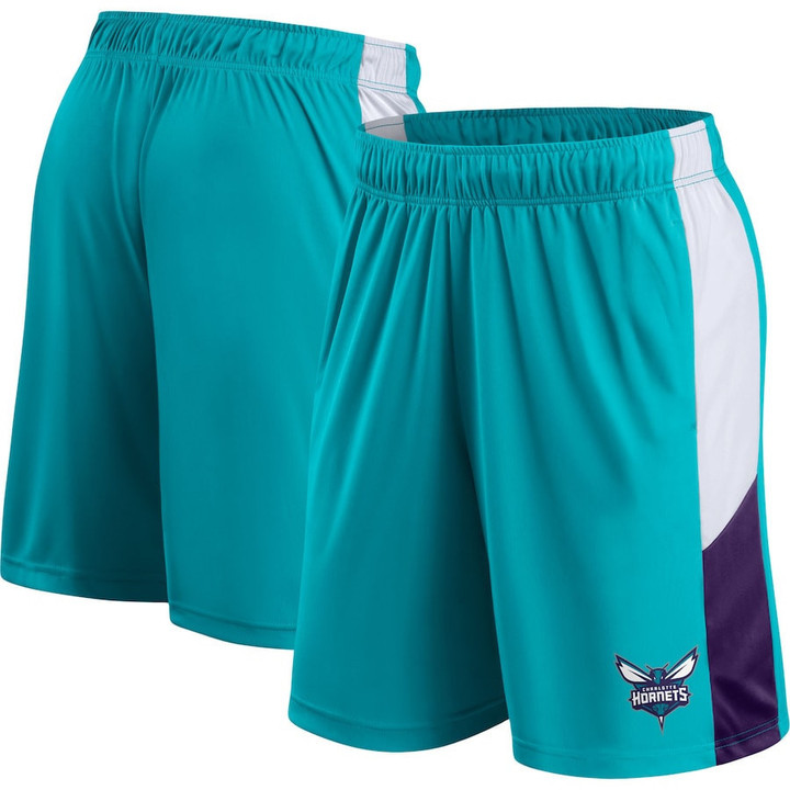Charlotte Hornets s Branded Champion Rush Colorblock Performance Shorts - Teal