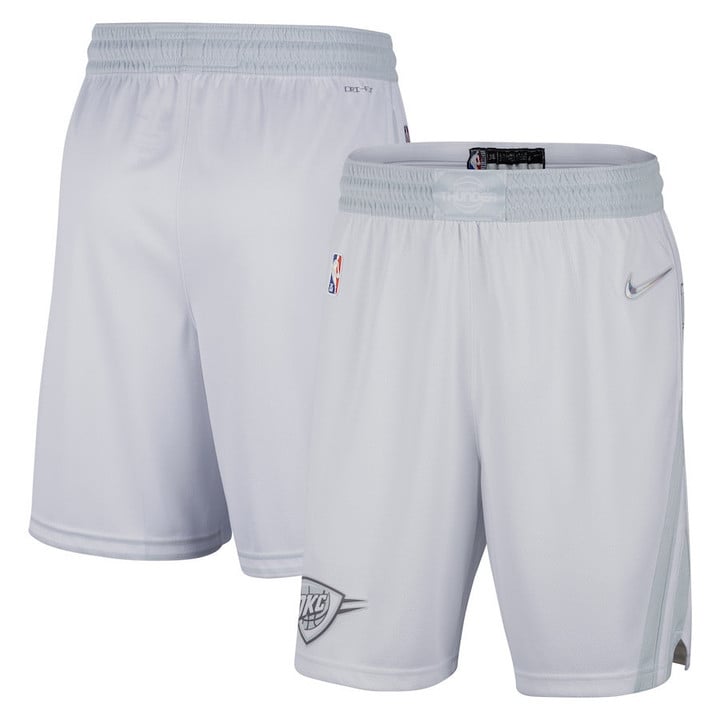 Oklahoma City Thunder  2021/22 City Edition Swingman Shorts - White/Gray