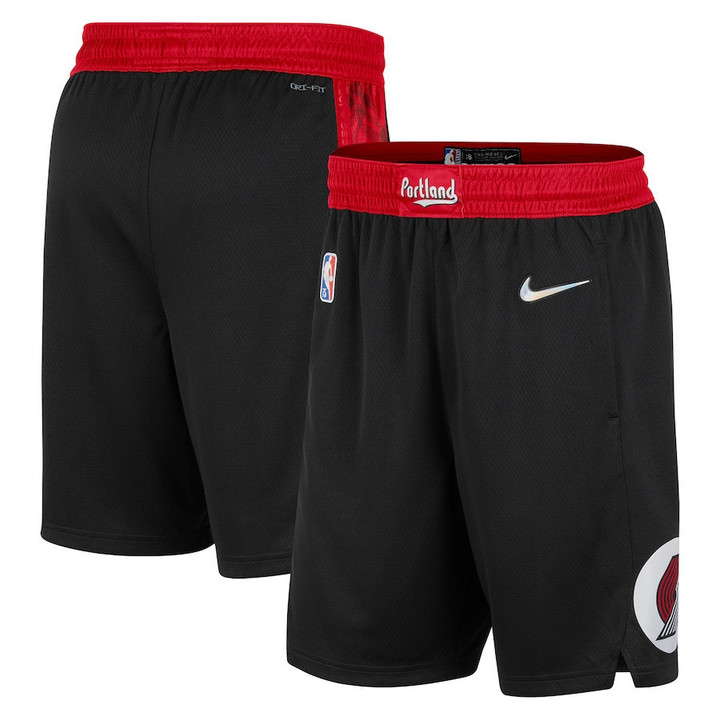 Portland Trail Blazers  2021/22 City Edition Swingman Shorts - Black/Red