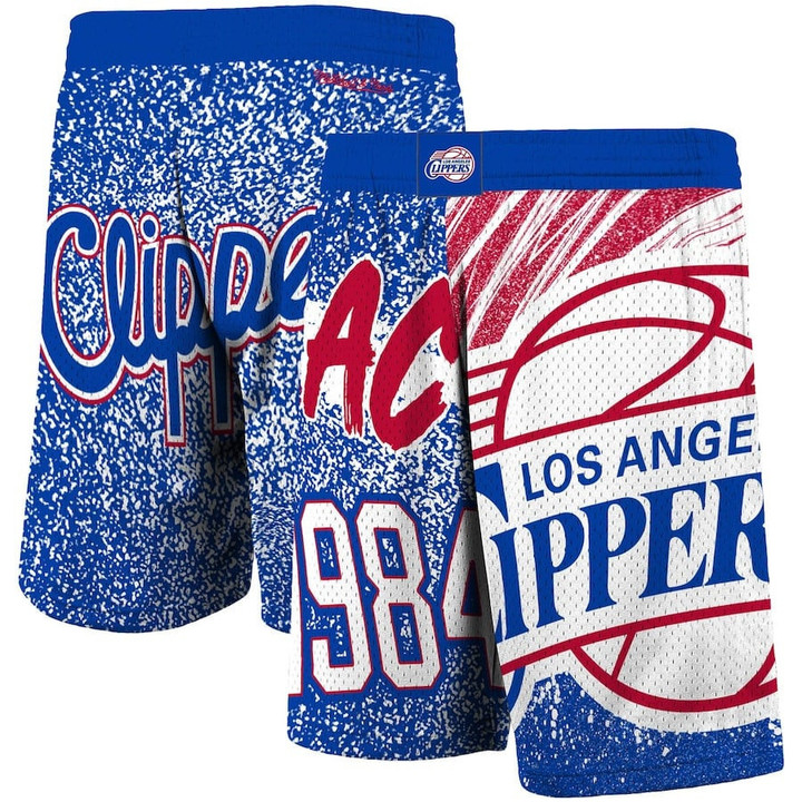 LA Clippers  Hardwood Classics Jumbotron Sublimated Shorts - Royal