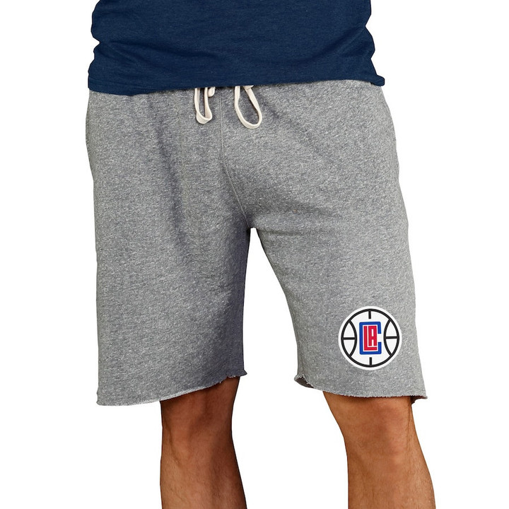 LA Clippers Concepts Sport Mainstream Terry Shorts - Gray