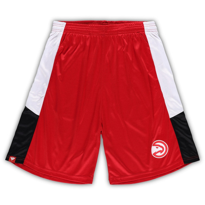 Atlanta Hawks s Branded Big & Tall Champion Rush Practice Shorts - Red