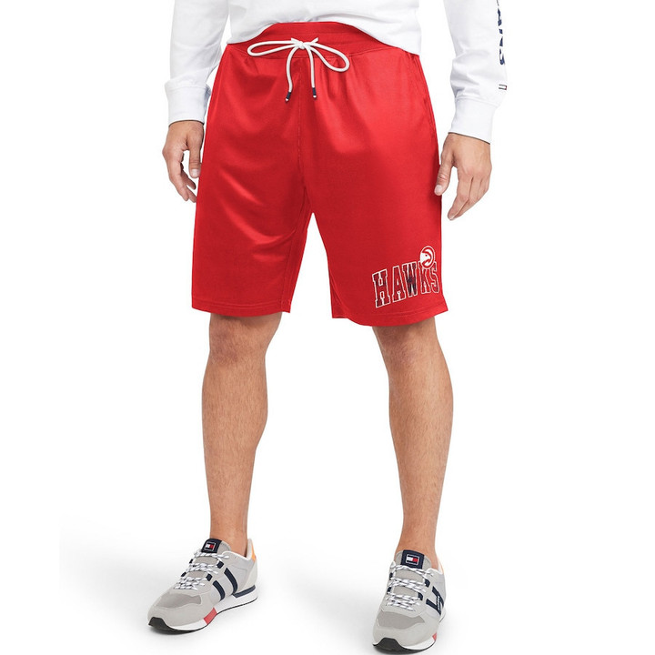 Atlanta Hawks Tommy Jeans Mike Mesh Basketball Shorts - Red