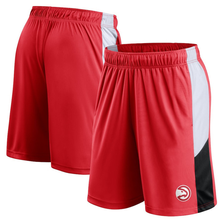 Atlanta Hawkss Branded Champion Rush Colorblock Performance Shorts - Red