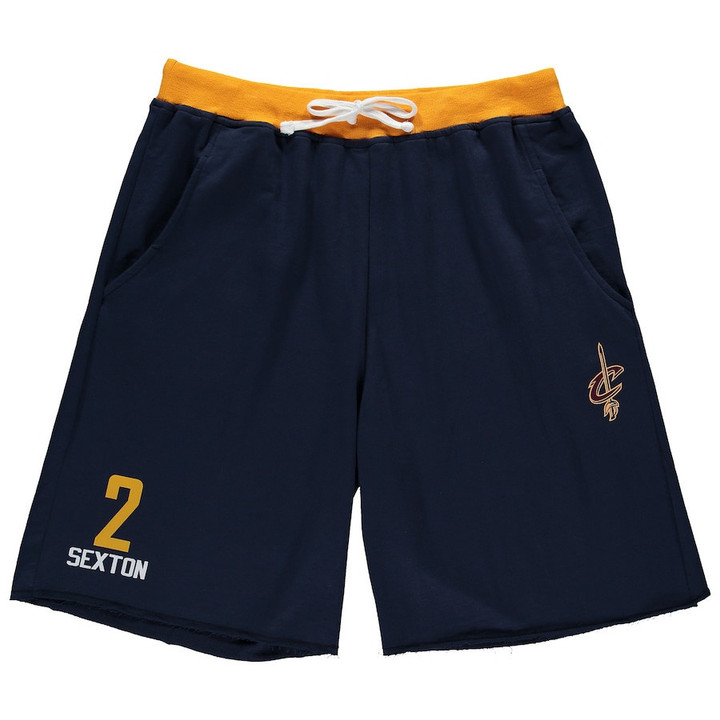Collin Sexton Cleveland Cavaliers Big & Tall French Terry Name & Number Shorts - Navy