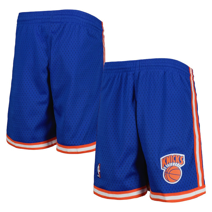 New York Knicks  Youth 1991-92 Hardwood Classics Swingman Shorts - Blue