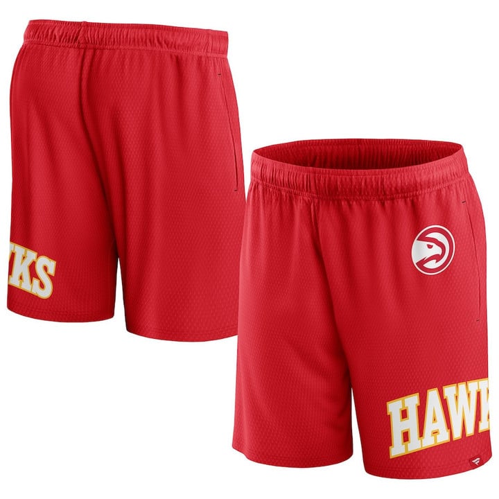 Atlanta Hawks s Branded Free Throw Mesh Shorts - Red