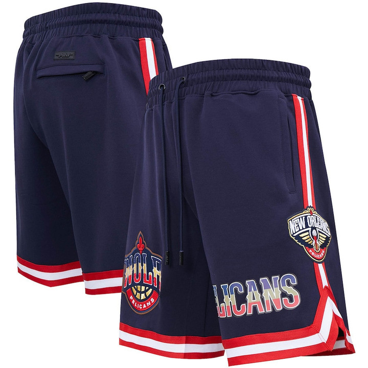 New Orleans Pelicans Pro Standard Chenille Shorts - Navy