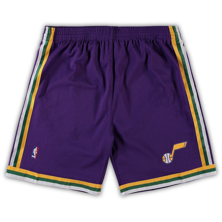 Utah Jazz  Big & Tall Hardwood Classics Team Swingman Shorts - Purple
