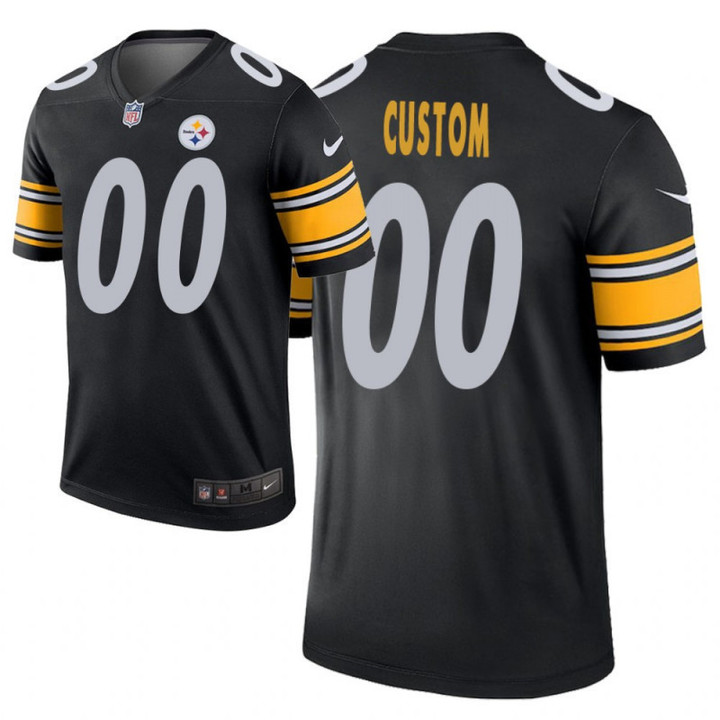 Custom Nfl Jersey, Men's Pittsburgh Steelers #00 Custom Black Legend Jersey