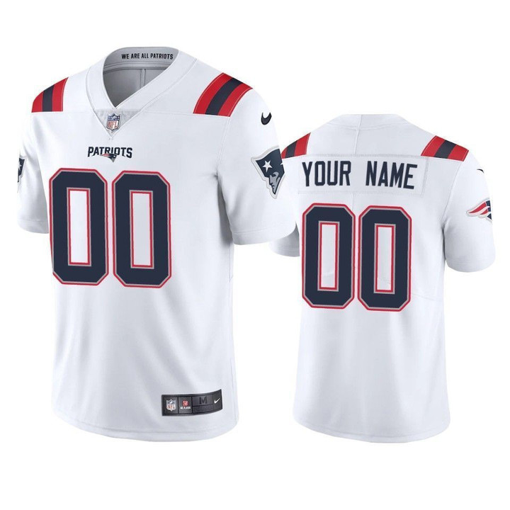 Custom Nfl Jersey, New England Patriots Custom White 2020 Vapor Limited Jersey - Men's