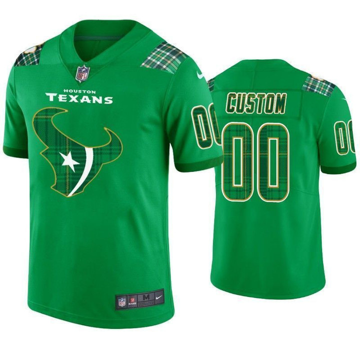 Custom Nfl Jersey, St. Patrick's Day Houston Texans Custom Jersey Kelly Green - Men's