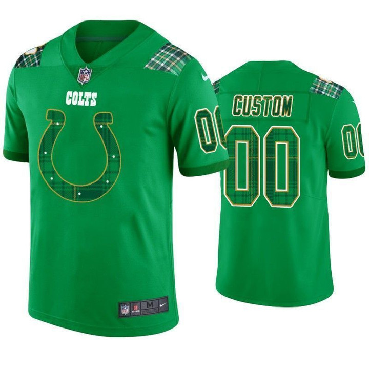 Custom Nfl Jersey, St. Patrick's Day Indianapolis Colts Custom Jersey Kelly Green - Men's