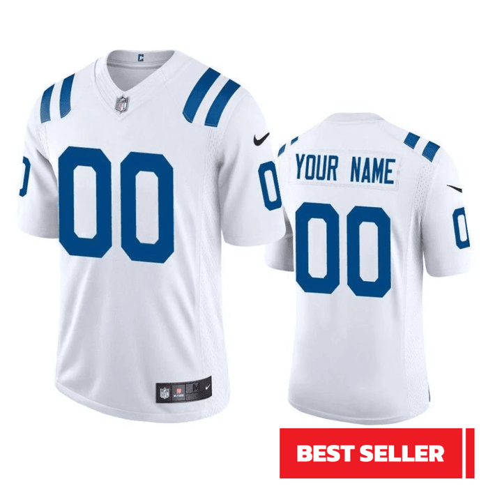 Custom Nfl Jersey, Indianapolis Colts Custom White 2020 Vapor Limited Jersey - Men's