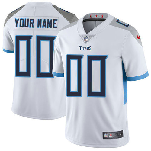 Custom Nfl Jersey, Men's Tennessee Titans White Road Customized Vapor Untouchable Limited Jersey