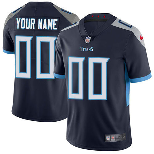 Custom Nfl Jersey, Men's Tennessee Titans Navy Blue Hom Customized Vapor Untouchable Limited Jersey