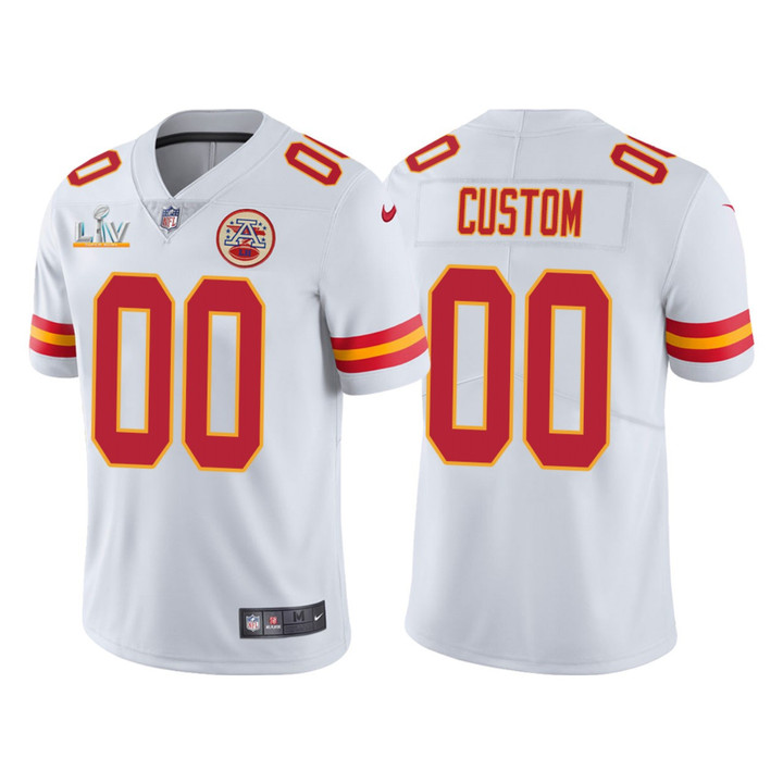 Custom Nfl Jersey, Men's Kansas City Chiefs #00 Custom White Super Bowl LV Vapor Limited Jersey