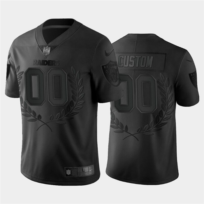 Custom Nfl Jersey, Men's Las Vegas Raiders Customized Black MVP Stitched Limited Jersey
