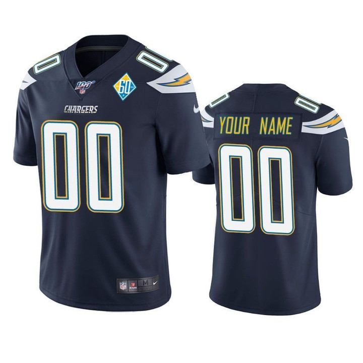 Custom Nfl Jersey, Los Angeles Chargers Custom Navy 60th Anniversary Vapor Limited Jersey