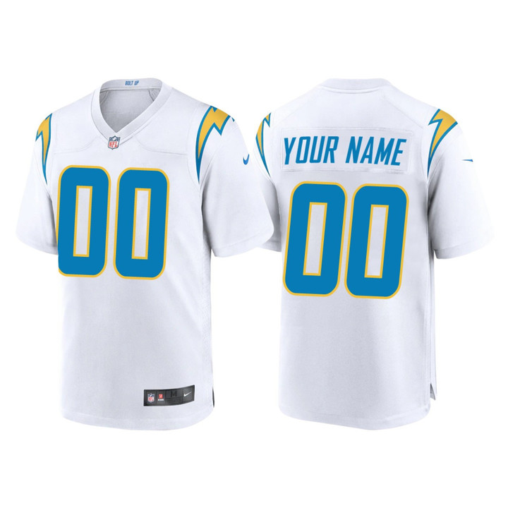 Custom Nfl Jersey, Youth Los Angeles Chargers #00 Custom 2020 White Game Jersey