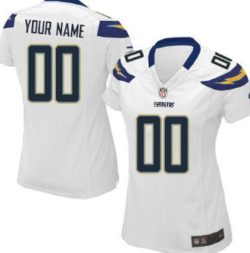 Custom Nfl Jersey, Women's Los Angeles Chargers Customized White Limited Jersey