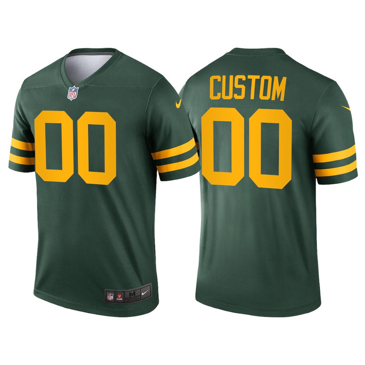 Custom Nfl Jersey, Youth Custom Green Bay Packers 2021 Throwback Legend Jersey - Green