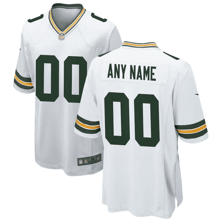 Custom Nfl Jersey, Men's Green Bay Packers Home Custom Jersey - White