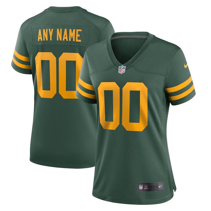 Custom Nfl Jersey, Women's Green Bay Packers Alternate Custom Jersey - Green