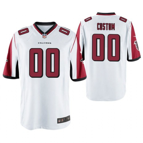 Custom Nfl Jersey, Men's Atlanta Falcons White Game Customized Jersey