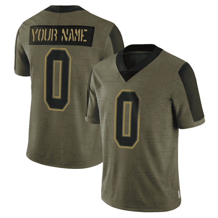 Custom Nfl Jersey, Youth Custom Tampa Bay Buccaneers 2021 Salute To Service Jersey - Limited Olive