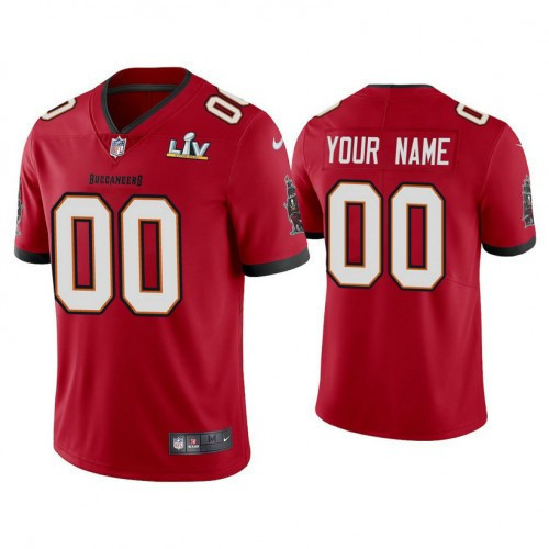 Custom Nfl Jersey, Custom 2021 Tampa Bay Buccaneers #00 Red Super Bowl LIV Red Vapor Limited Jersey
