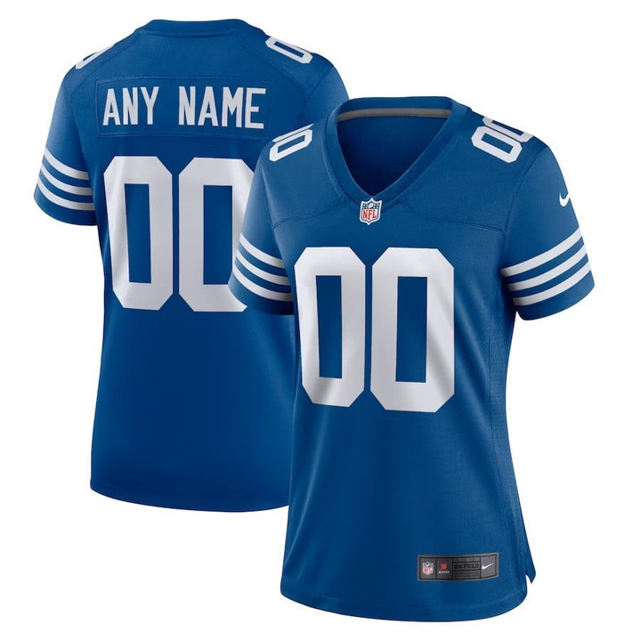 Custom Nfl Jersey, Women's Royal Indianapolis Colts Alternate Custom Jersey